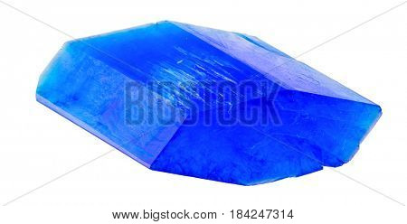 cupric sulfate blue mono-crystal isolated on white background