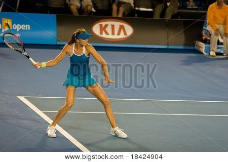 멜버른-1 월 19 일: 슬로바키아의 테니스 선수 다니엘 Hantuchova, 1 월에 호주 오픈