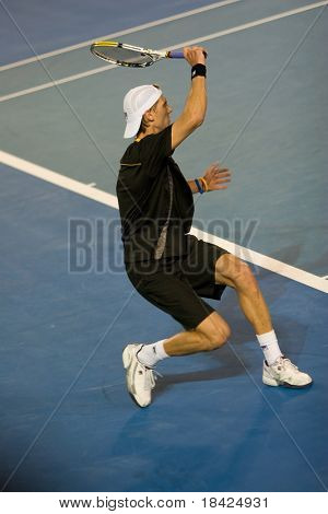 MELBOURNE - 19 januari: Tennisspelare Andreas Seppi, Italien i Australian Open på den 19 januari, 200