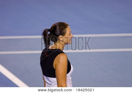 MELBOURNE - 19. januar: Australsk tennisspiller Casey Dellacqua, ved Australian Open på januar 