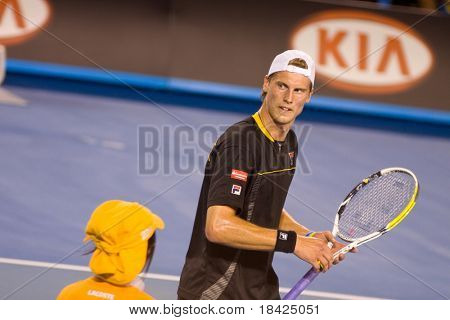 MELBOURNE - 19 januari: Tennisspelare Andreas Seppi, Italien i Australian Open på den 19 januari, 200