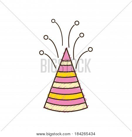 hat party to cebrate happy birthday, vector illustration
