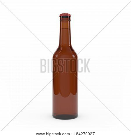 Beer Bottle Isolated 3D Rendering