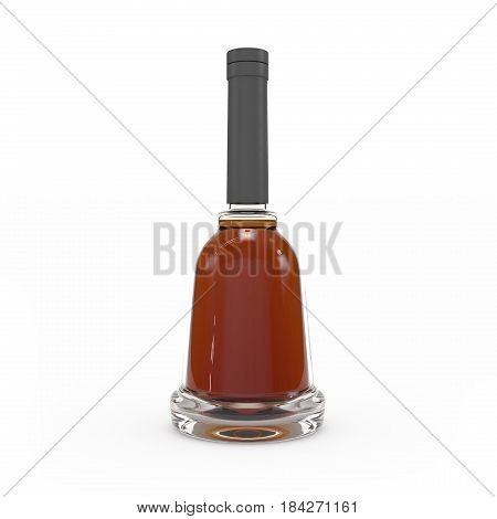 Cognac Bottle Isolated 3D Rendering