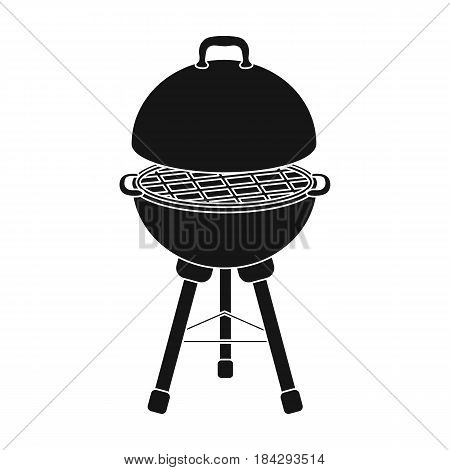 Grill for barbecue.BBQ single icon in black style vector symbol stock illustration .