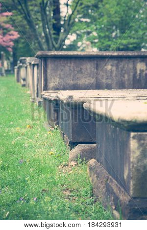 Above Ground Crypts In Old Cemetery
