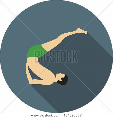 Pose, yoga, shoulderstand icon vector image. Can also be used for yoga poses. Suitable for mobile apps, web apps and print media.