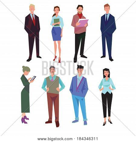 Business people office isolated on white background