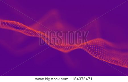Abstract Purple Geometrical Background . Connection structure. Science background. Futuristic Technology HUD Element . onnecting dots and lines . Big data visualization and Business .