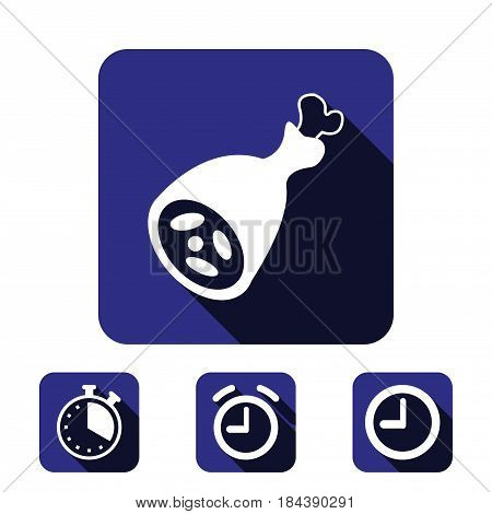 meat icon stock vector illustration flat design