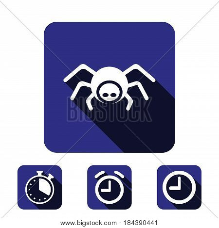spider icon stock vector illustration flat design