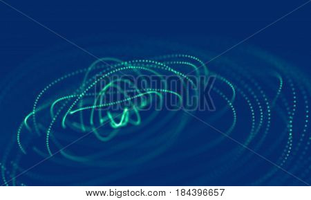 Abstract Blue Geometrical Background . Connection structure. Science background. Futuristic Technology HUD Element . onnecting dots and lines . Big data visualization Business .