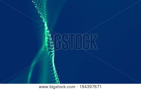 Abstract Blue Geometrical Background . Connection structure. Science background. Futuristic Technology HUD Element . onnecting dots and lines . Big data visualization Business .