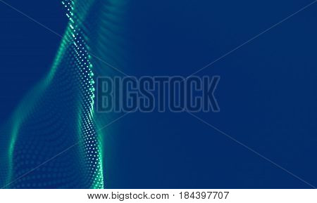 Abstract Blue Geometrical Background . Connection structure. Science background. Futuristic Technology HUD Element . onnecting dots and lines . Big data visualization Business .