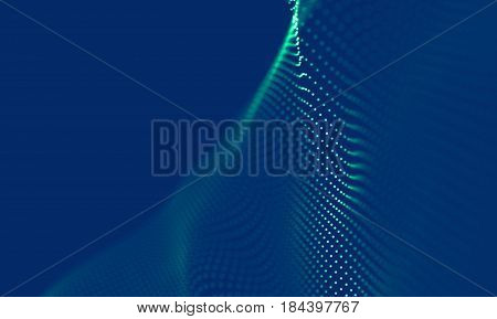 Abstract Blue Geometrical Background . Connection structure. Science background. Futuristic Technology HUD Element . onnecting dots and lines . Big data visualization Business .