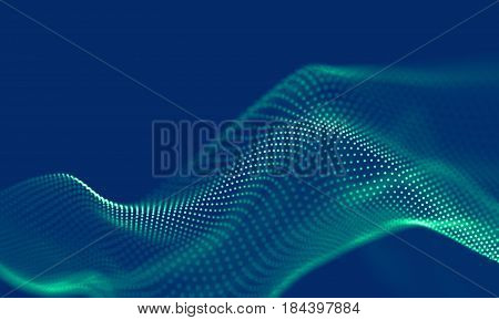 Abstract Blue Geometrical Background . Connection structure. Science background. Futuristic Technology HUD Element . onnecting dots and lines . Big data visualization Business .
