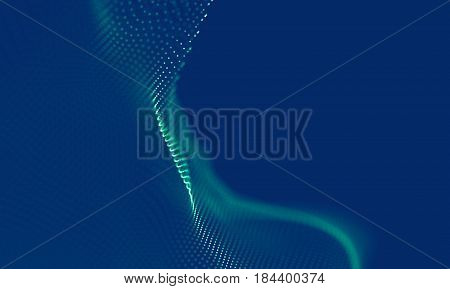 Abstract Blue Geometrical Background . Connection structure. Science background. Futuristic Technology HUD Element . onnecting dots and lines . Big data visualization Business .