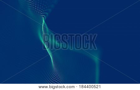 Abstract Blue Geometrical Background . Connection structure. Science background. Futuristic Technology HUD Element . onnecting dots and lines . Big data visualization Business .