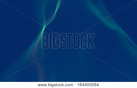Abstract Blue Geometrical Background . Connection structure. Science background. Futuristic Technology HUD Element . onnecting dots and lines . Big data visualization Business .