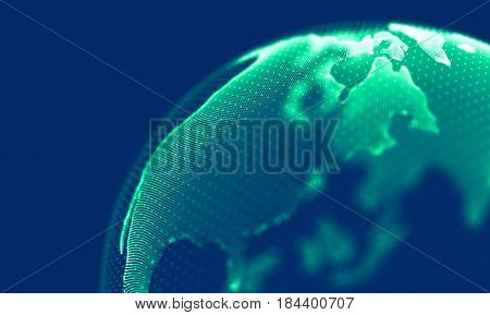 Abstract Blue Geometrical Background . Connection structure. Science background. Futuristic Technology HUD Element . onnecting dots and lines . Big data visualization Business .