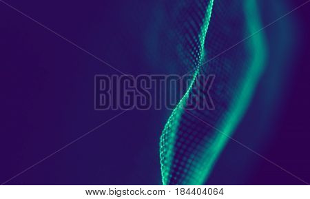 Abstract Blue Geometrical Background . Connection structure. Science background. Futuristic Technology HUD Element . onnecting dots and lines . Big data visualization Business .
