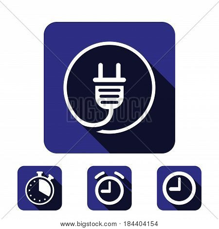 Plug vector icon stock vector illustration flat design