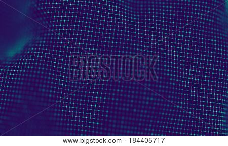 Abstract Blue Geometrical Background . Connection structure. Science background. Futuristic Technology HUD Element . onnecting dots and lines . Big data visualization Business .