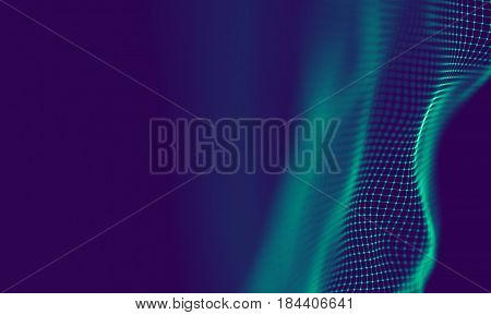 Abstract Blue Geometrical Background . Connection structure. Science background. Futuristic Technology HUD Element . onnecting dots and lines . Big data visualization Business .