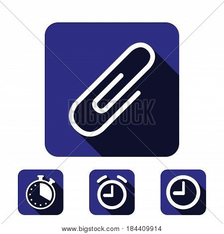 paper clip icon stock vector illustration flat design