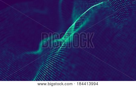 Abstract Blue Geometrical Background . Connection structure. Science background. Futuristic Technology HUD Element . onnecting dots and lines . Big data visualization Business .