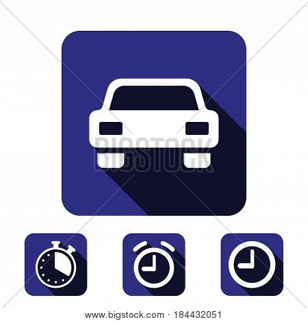 car icon stock vector illustration flat design