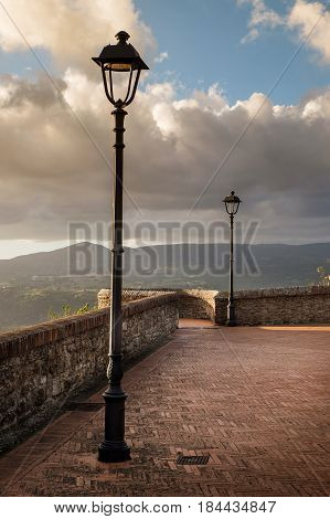 Montescudaio, Pisa, Tuscany, Italy, View Of The Ancient Village