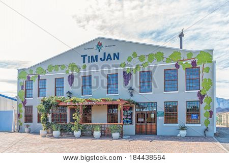 BONNIEVALE SOUTH AFRICA - MARCH 26 2017: The home of Tim Jan a drink consisting of pure Aloe Ferox juice and a natural preservative in the form of fermented grape juice