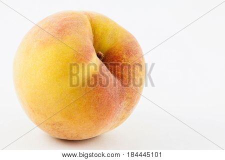 Peach (Prunus persica) isolated in white background