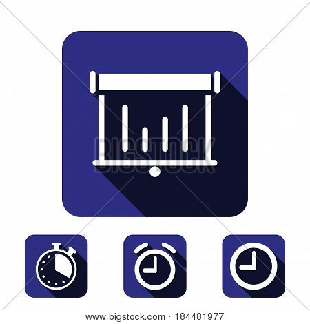 lectern with microphone icon stock vector illustration flat design
