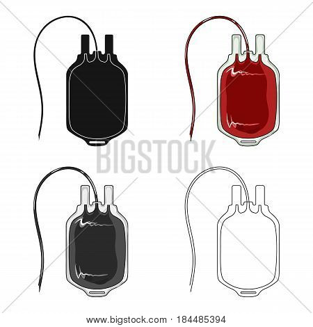 Bag of blood.Medicine single icon in cartoon style vector symbol stock illustration .