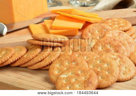 Cheddar Cheese And Crackers