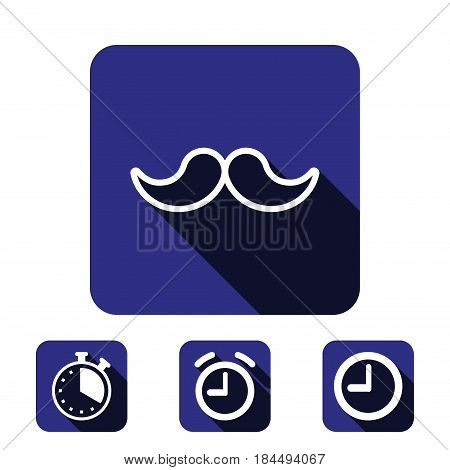 mustache icon stock vector illustration flat design