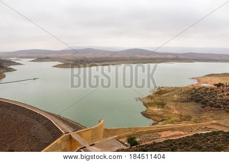Yellow Mountains, Lake And Beautiful Panoramic View