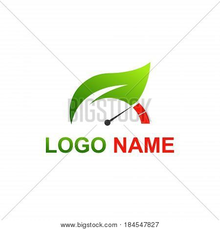 eco speed logo, Illustration art of a Eco saving logo with bright  background