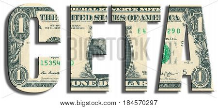Ceta. Us Dollar Texture.