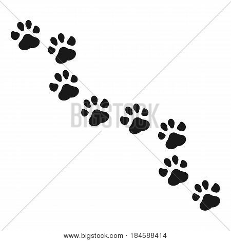 Paw Print isolated on background. Vector illustration. Eps 10.