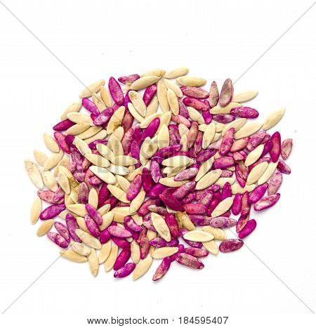 Cucumber seeds, medicated cucumber seeds, cucumber seeds on white ground