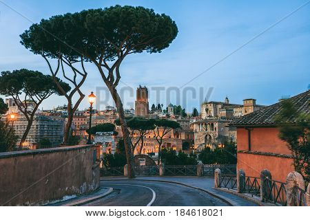 Rome, Italy -  Road Near Roman Forum