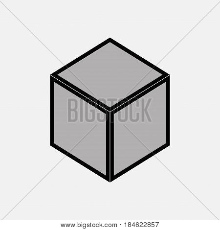 nintendo cube icon gray Logoth emblem fully editable vector image