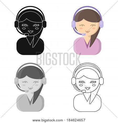 Support cartoon icon. Illustration for web and mobile.