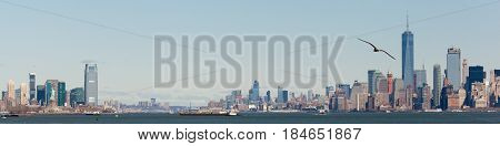 Lower Manhattan And Jersey City Skylines