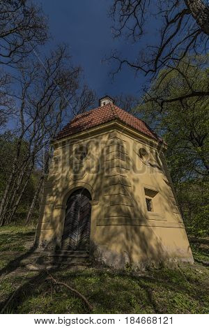 Exterior of old chapel near Kamyk village