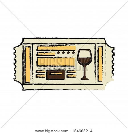 Entrance ticket paper icon vector illustration graphic design