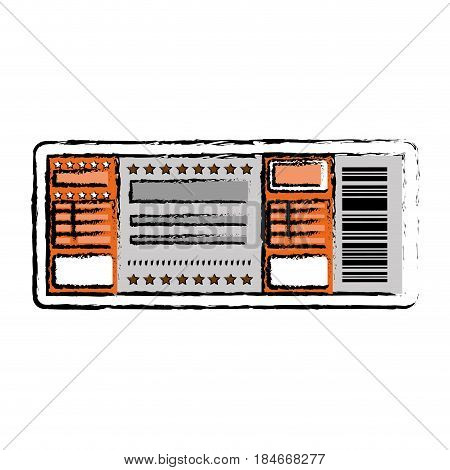 Entrance ticket paper icon vector illustration graphic design